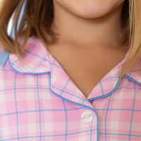 PINK PLAID | GIRLS' BUTTON UP LONG SLEEVE SET