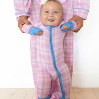 PINK PLAID | ZIPPER ONE PIECE