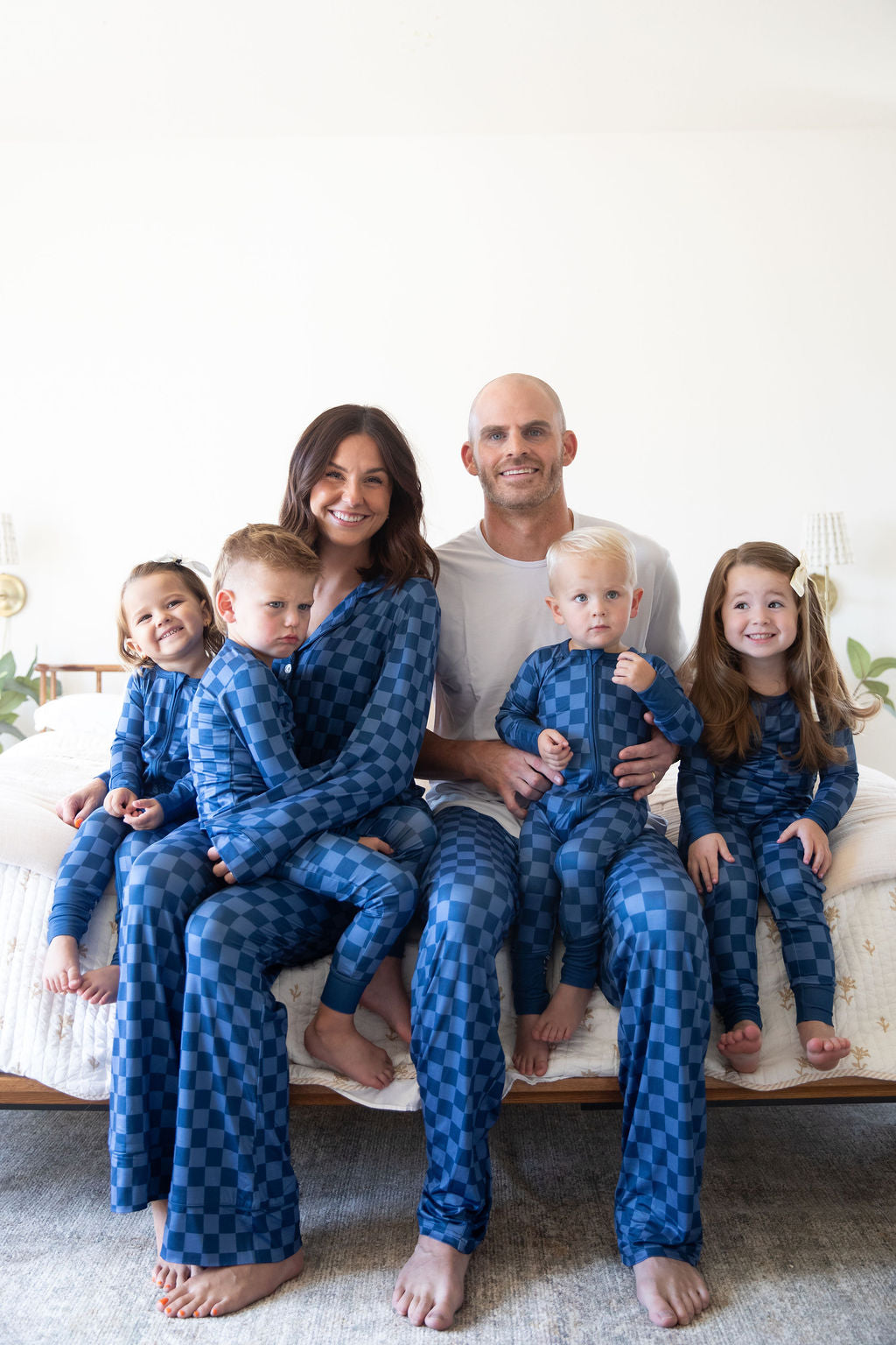 NAVY CHECKER | WOMEN'S BUTTON UP LONG SLEEVE SET