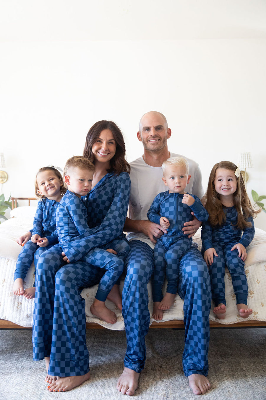 NAVY CHECKER | WOMEN'S BUTTON UP LONG SLEEVE SET