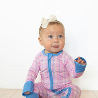 PINK PLAID | ZIPPER ONE PIECE