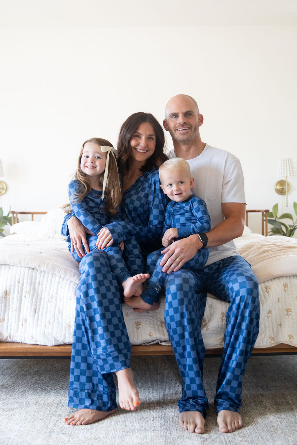 NAVY CHECKER | WOMEN'S BUTTON UP LONG SLEEVE SET