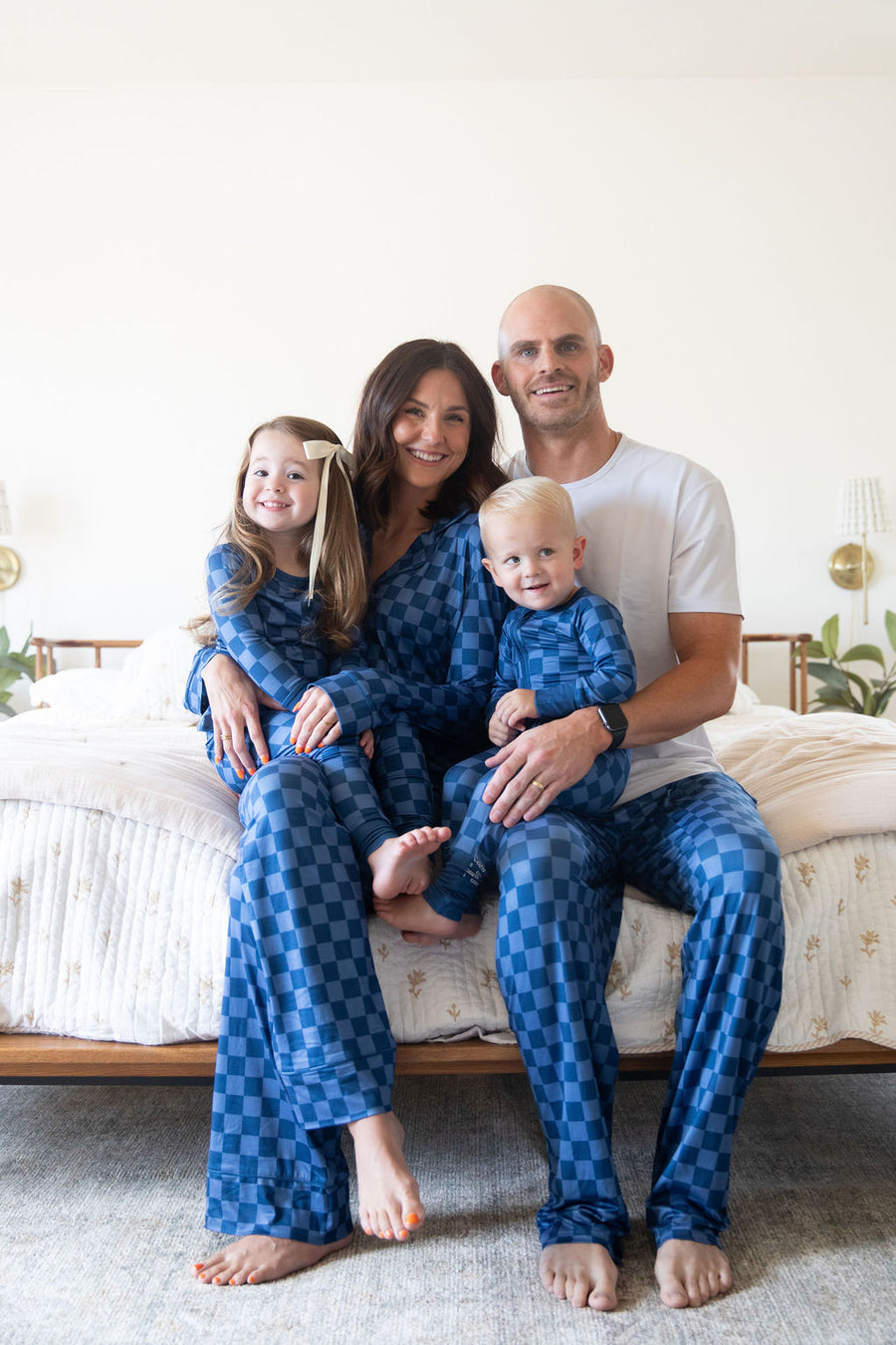 NAVY CHECKER | WOMEN'S BUTTON UP LONG SLEEVE SET