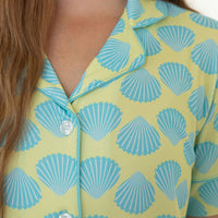 TEAL SHELLS | WOMEN'S SHORT SLEEVE SHORTS SET