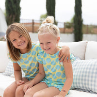 TEAL SHELLS | RUFFLE SHORT SET