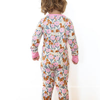 PINK FALL FLORAL | ZIPPER ONE PIECE