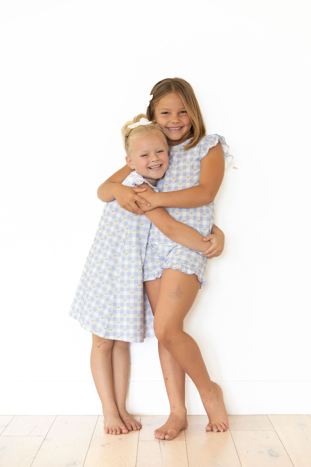 GINGHAM BOWS | RUFFLE SHORT SET