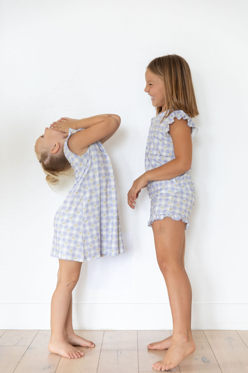 GINGHAM BOWS | RUFFLE SHORT SET
