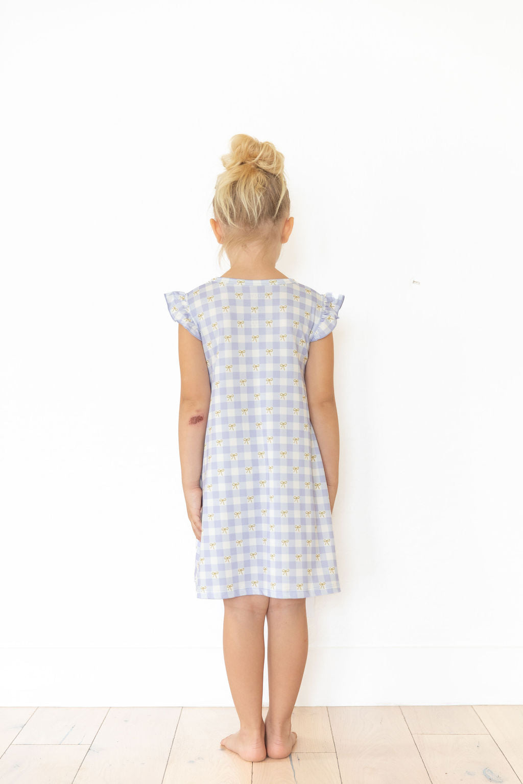 GINGHAM BOWS | RUFFLE SLEEVE DRESS
