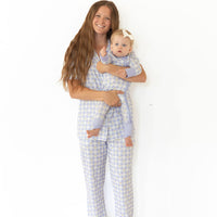 GINGHAM BOWS | WOMEN'S BUTTON UP SHORT SLEEVE SET