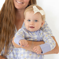 GINGHAM BOWS | ZIPPER ONE PIECE