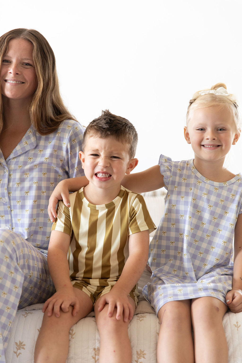 GINGHAM BOWS | RUFFLE SLEEVE DRESS