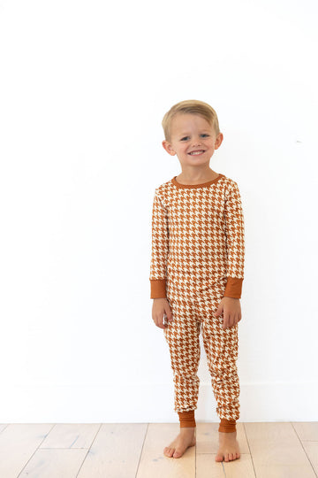 RUST HOUNDSTOOTH | LONG SLEEVE