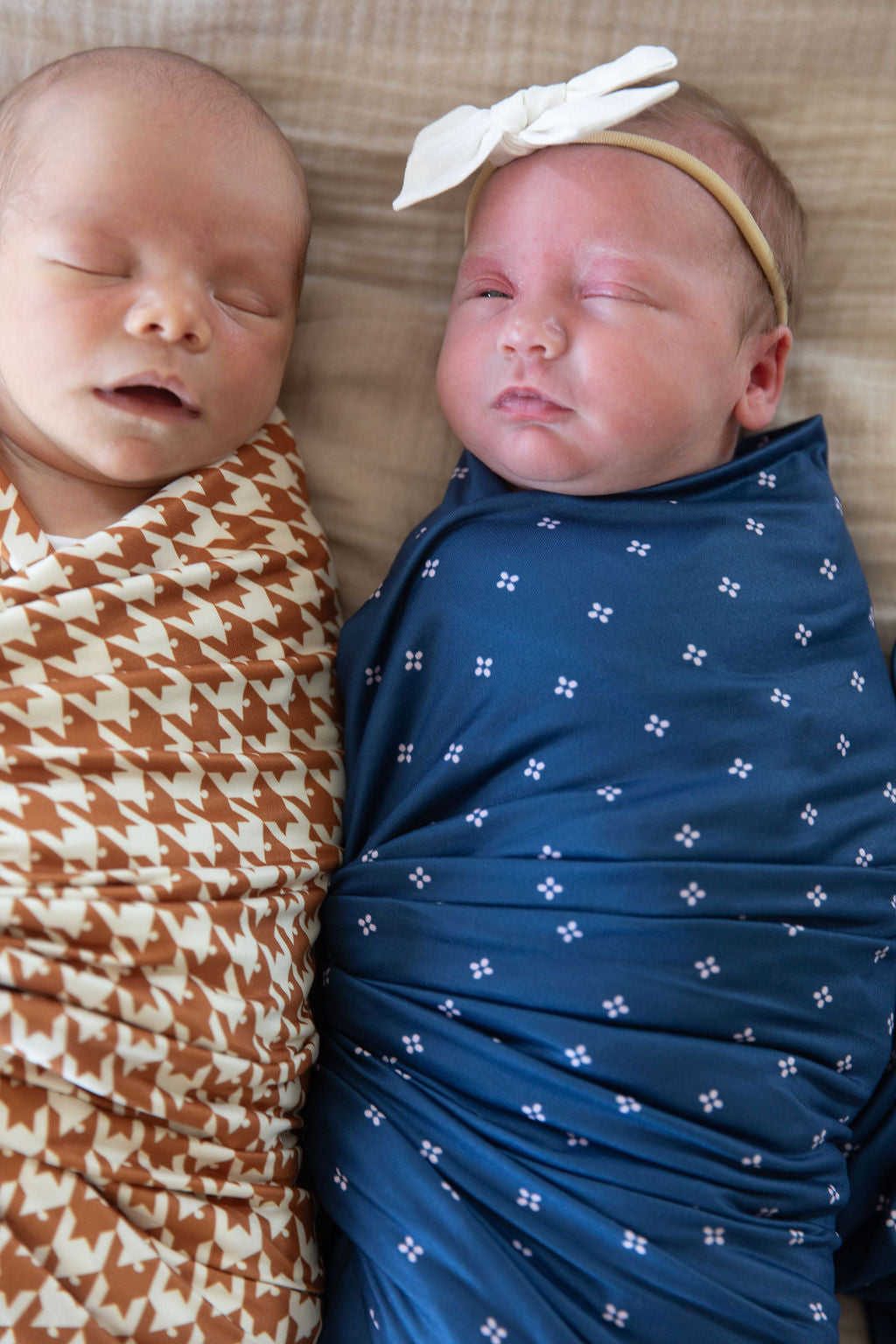 RUST HOUNDSTOOTH | SWADDLE