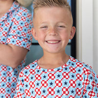 MINI CHECKERED STARS | SHORT SET