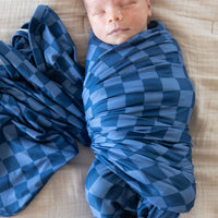 NAVY CHECKER | SWADDLE
