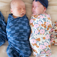 PINK FALL FLORAL | SWADDLE