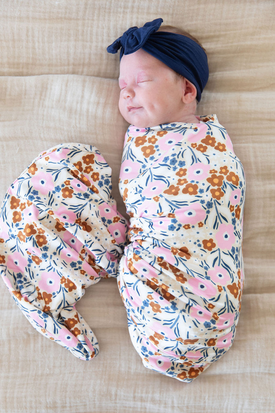 PINK FALL FLORAL | SWADDLE