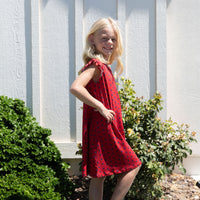 NAVY STARS | RUFFLE SLEEVE DRESS