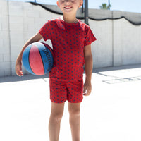 NAVY STARS | SHORT SET