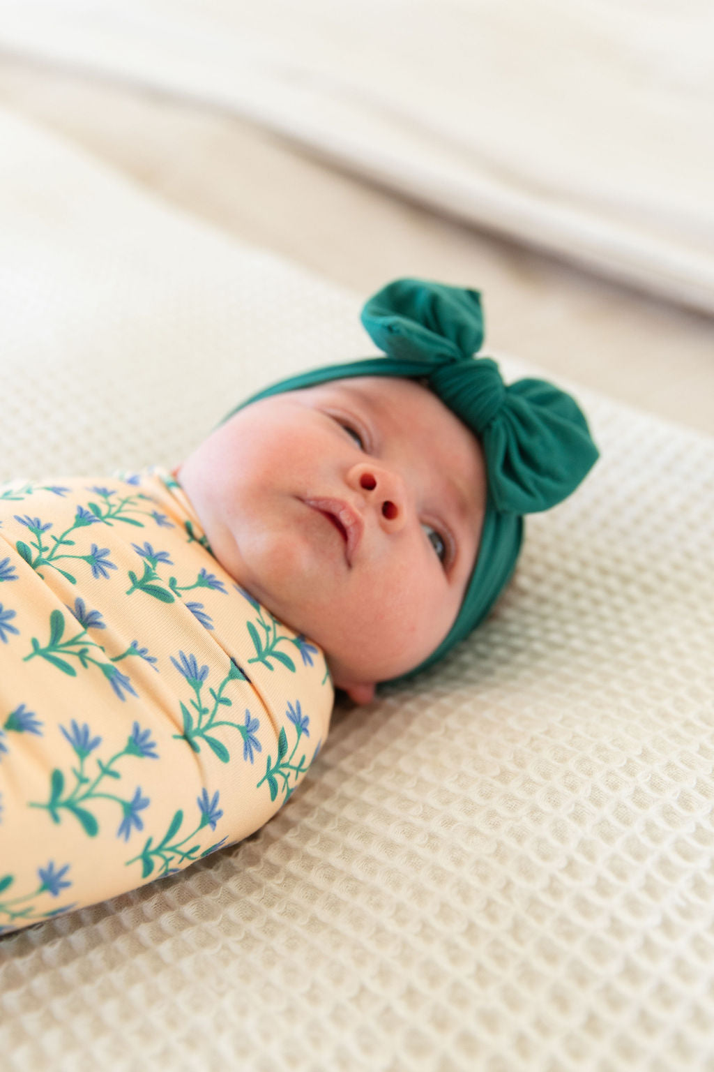 YELLOW PEACH FLORAL | SWADDLE