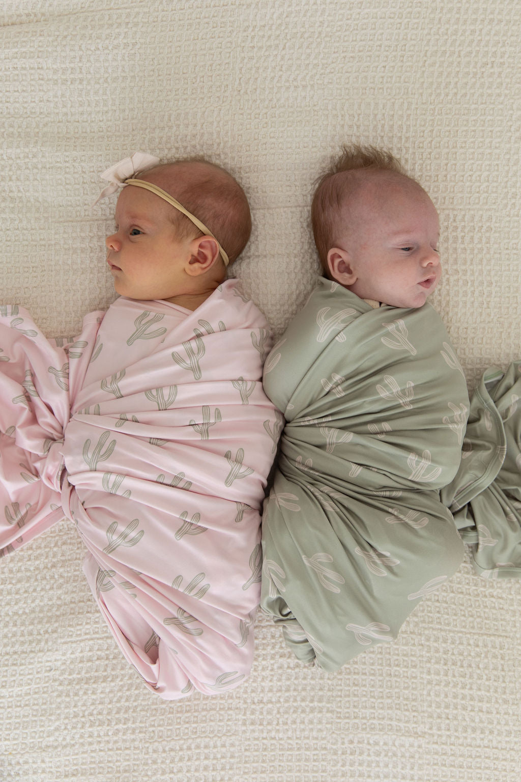 GREEN + TAN CACTUS | SWADDLE