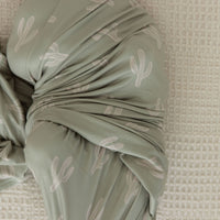 GREEN + TAN CACTUS | SWADDLE