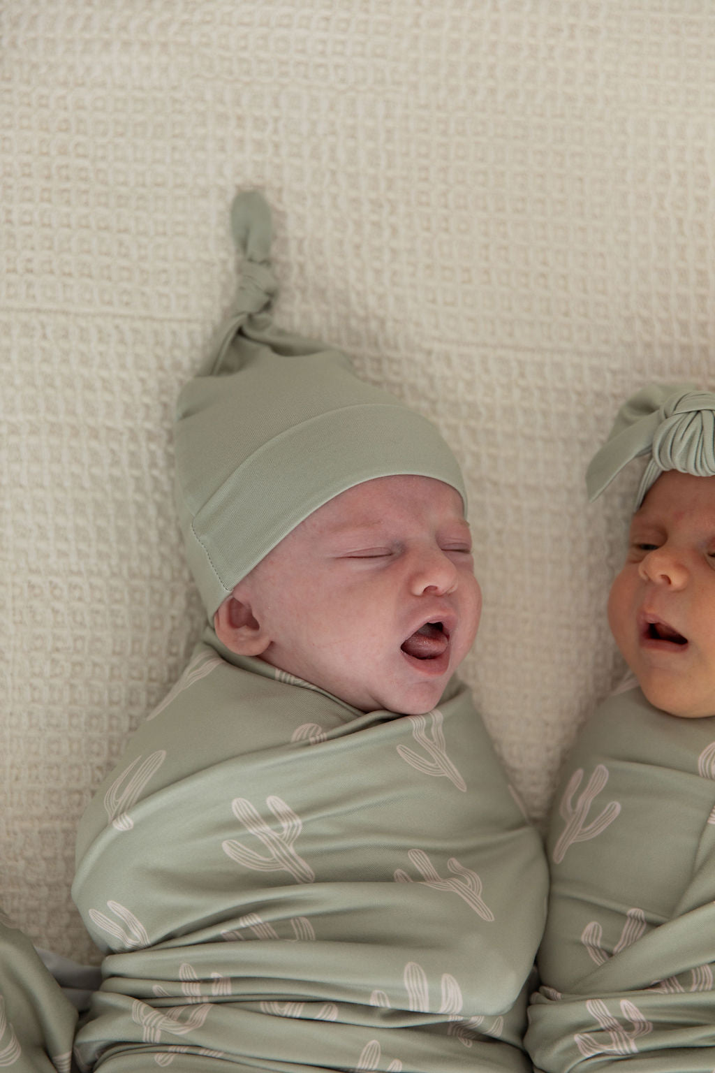 GREEN + TAN CACTUS | SWADDLE