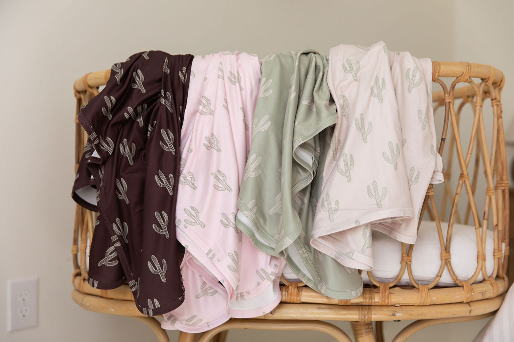 PINK + GREEN CACTUS | SWADDLE