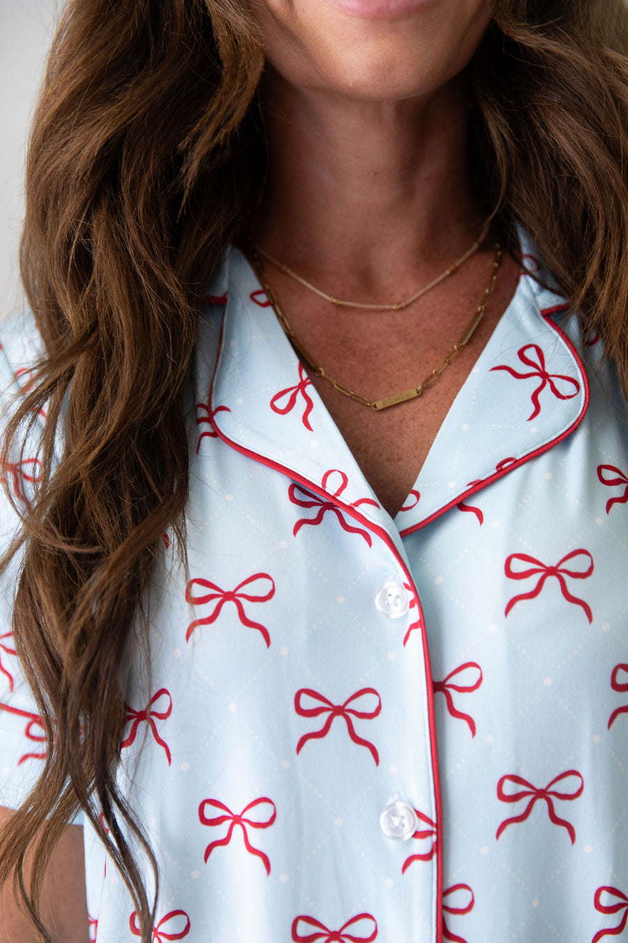 USA BOWS | NEW* WOMEN'S BUTTON UP SHORT SLEEVE SET