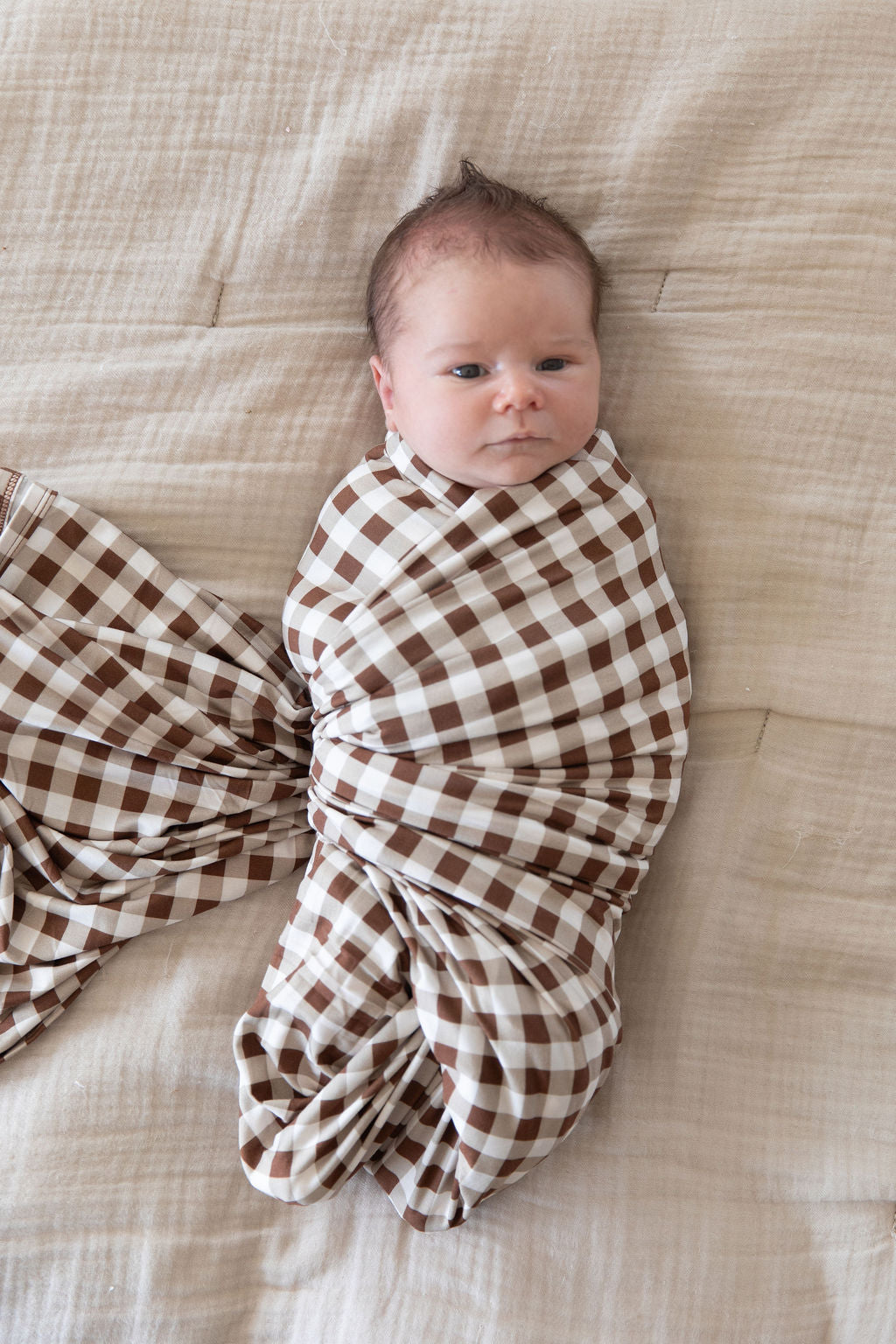 BROWN GINGHAM | SWADDLE