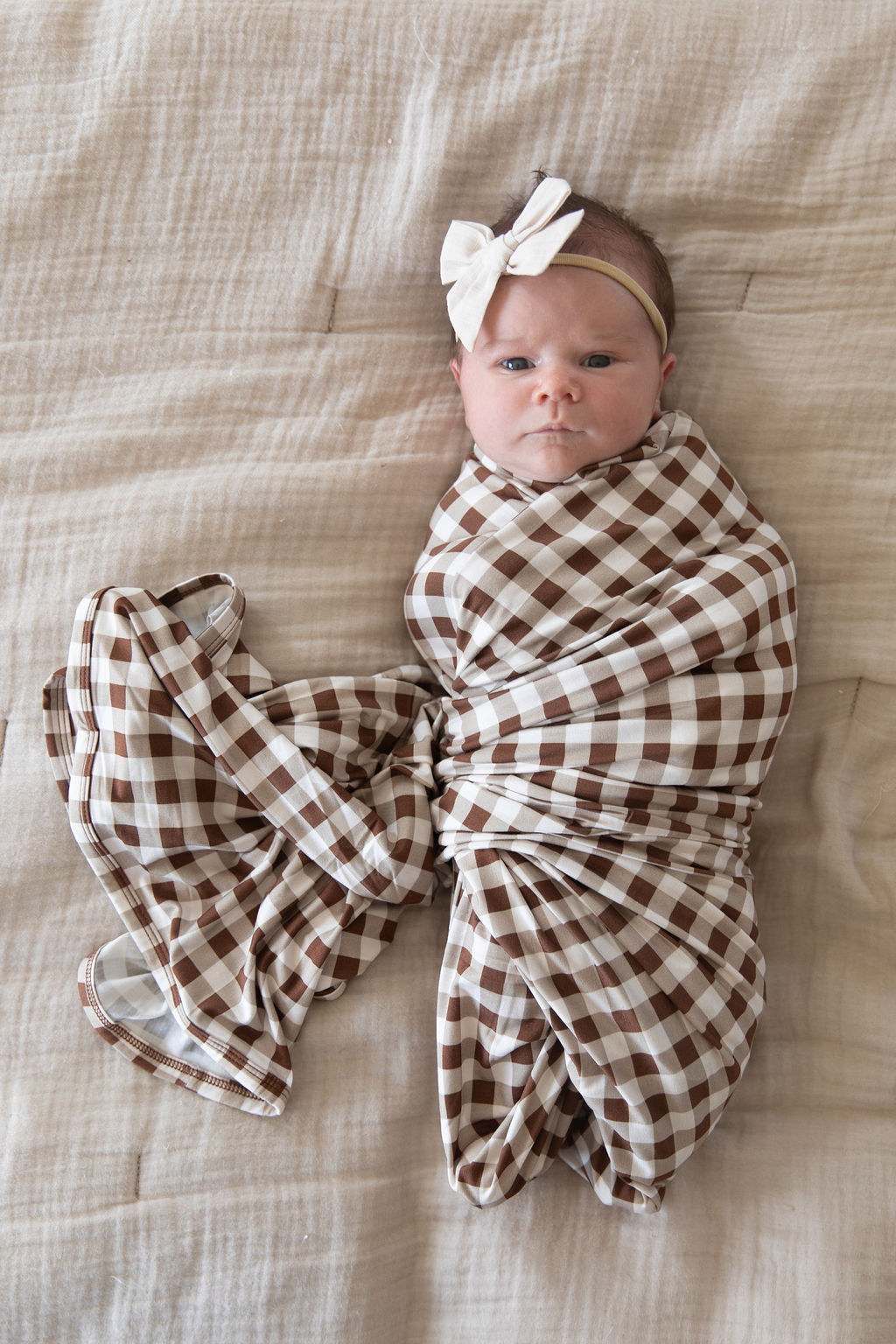 BROWN GINGHAM | SWADDLE