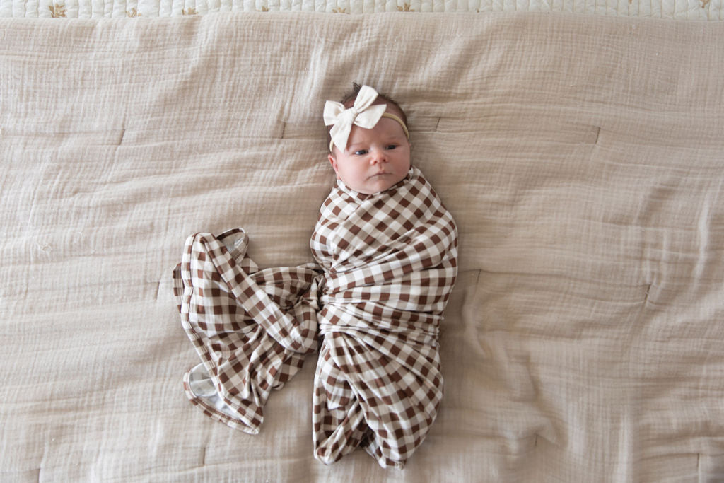 BROWN GINGHAM | SWADDLE