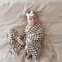 BROWN GINGHAM | SWADDLE