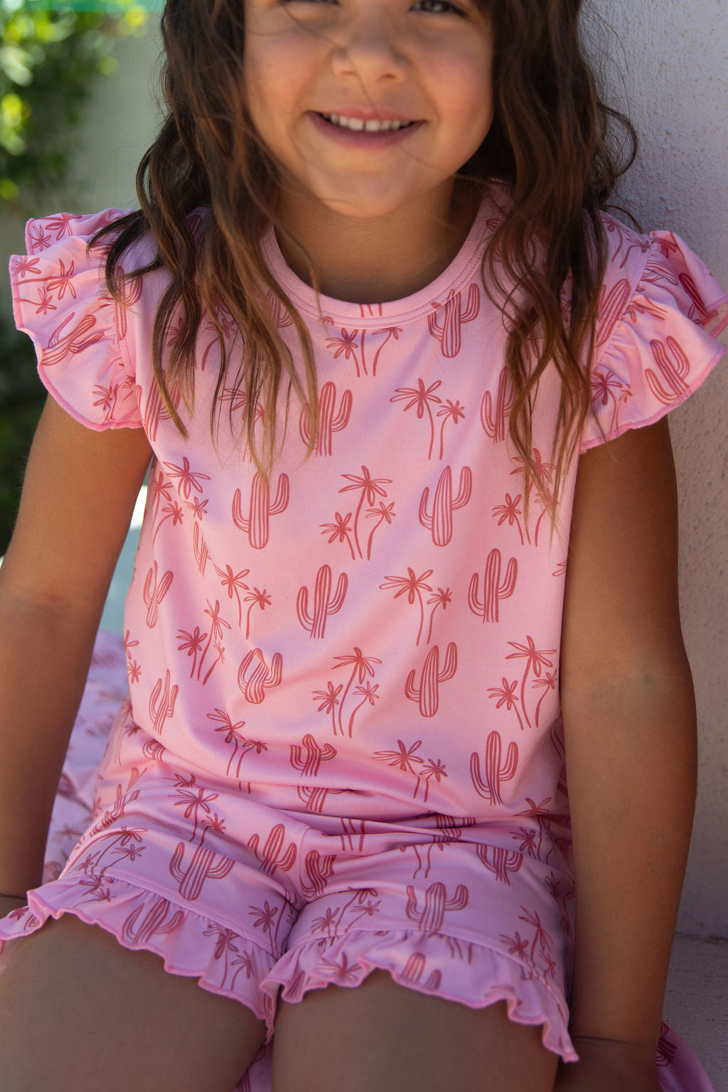 CACTUS PALM | RUFFLE SHORT SET