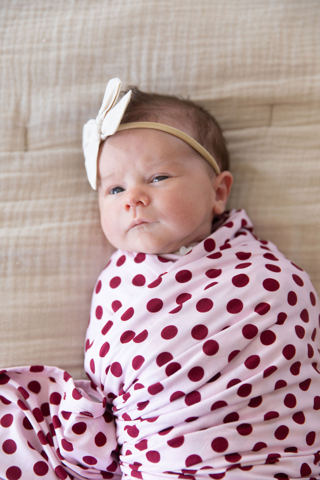 BERRY POLKA DOTS | SWADDLE