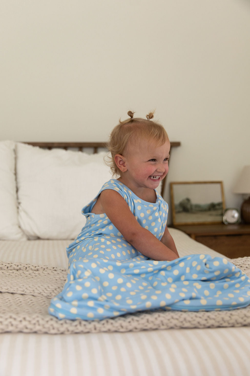 BLUE + YELLOW POLKA DOTS | SLEEP SACK