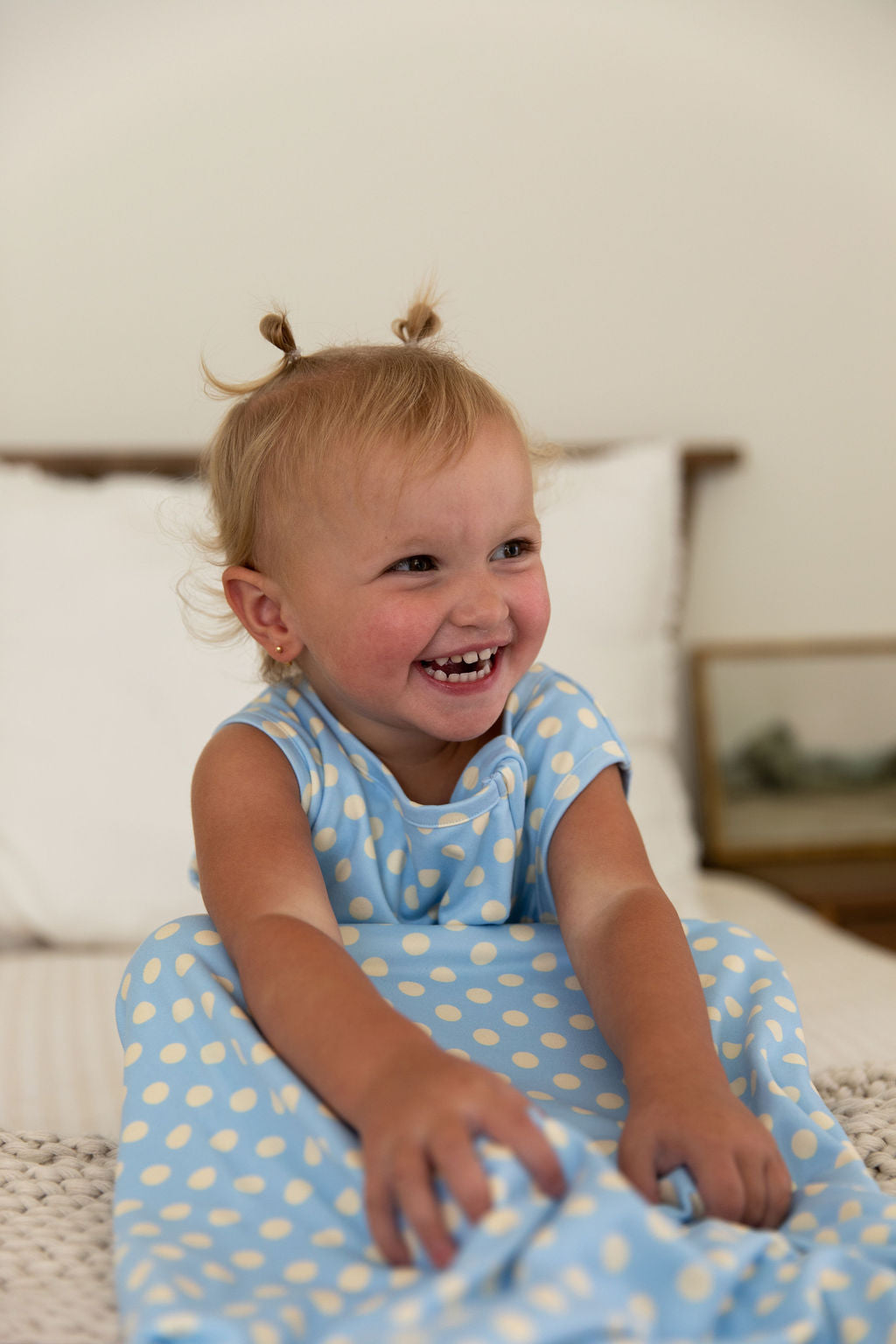 BLUE + YELLOW POLKA DOTS | SLEEP SACK