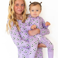 PURPLE SOCCER | ZIPPER ONE PIECE