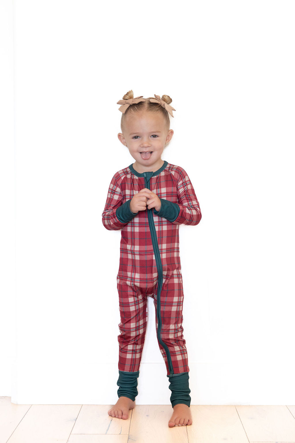 HOLIDAY PLAID | ZIPPER ONE PIECE