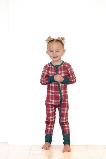 HOLIDAY PLAID | ZIPPER ONE PIECE