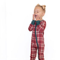 HOLIDAY PLAID | ZIPPER ONE PIECE