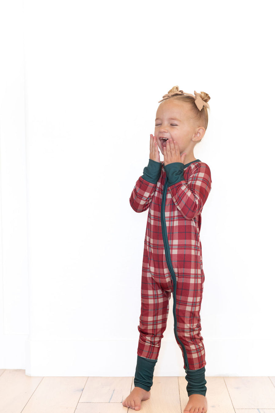 HOLIDAY PLAID | ZIPPER ONE PIECE