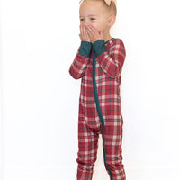 HOLIDAY PLAID | ZIPPER ONE PIECE