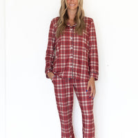 HOLIDAY PLAID | WOMEN'S BUTTON UP LONG SLEEVE SET