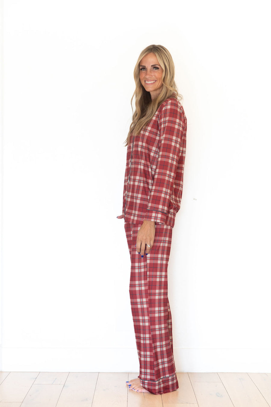 HOLIDAY PLAID | WOMEN'S BUTTON UP LONG SLEEVE SET