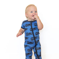 CHECKERED FLAMES | ZIPPER ONE PIECE