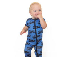 CHECKERED FLAMES | ZIPPER ONE PIECE