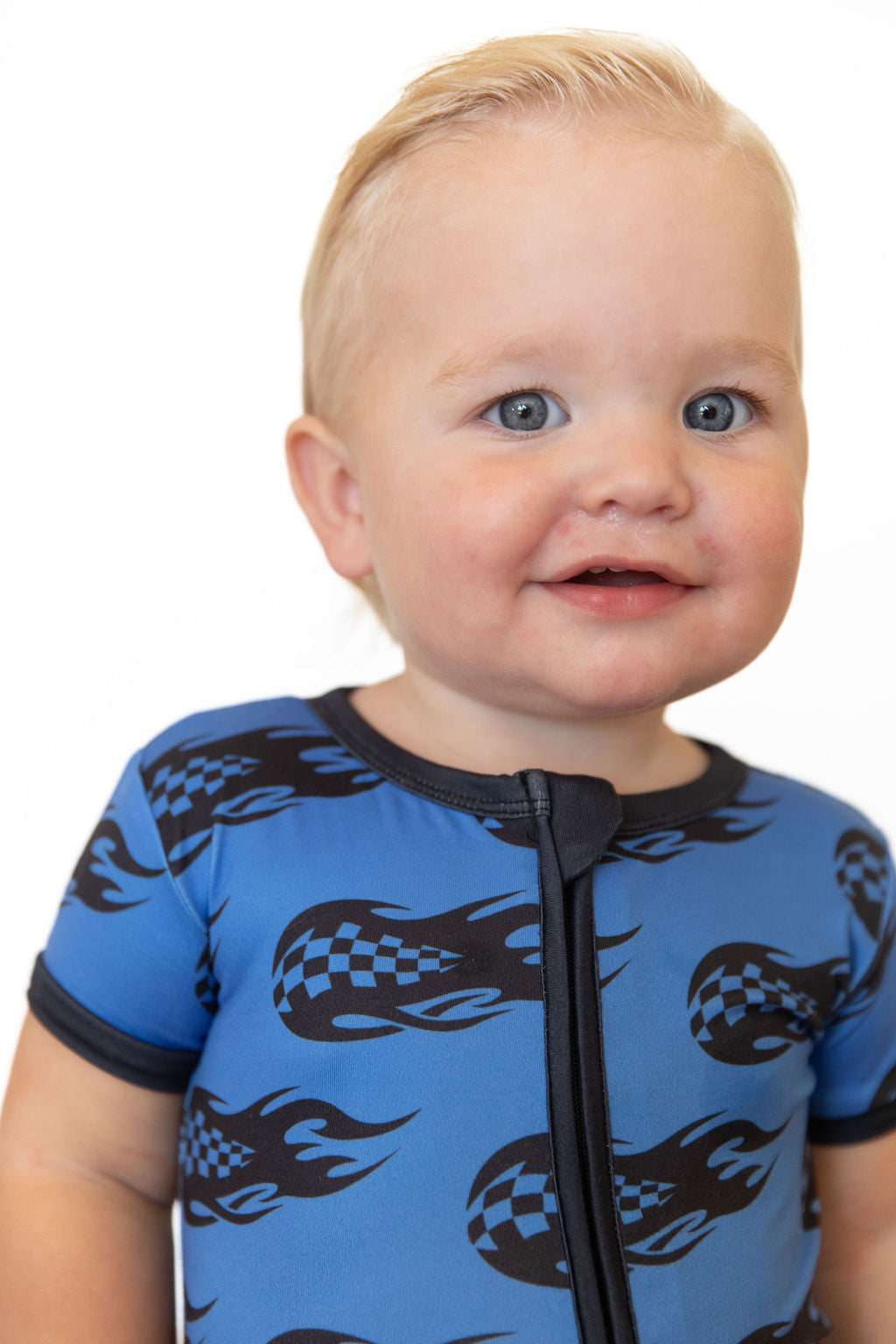 CHECKERED FLAMES | ZIPPER ONE PIECE