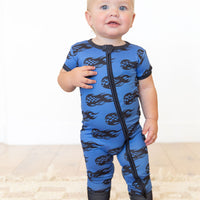 CHECKERED FLAMES | ZIPPER ONE PIECE